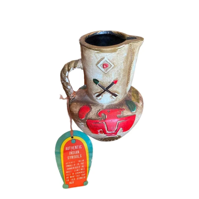 Vintage Novelty Pitcher MCM Souvenir of Georgia Original Label Southwest Style