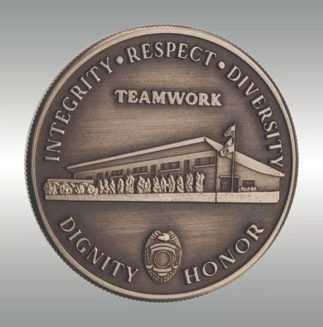 Challenge Coin - Badge and Building / WA Corrections Center for Women Bridge