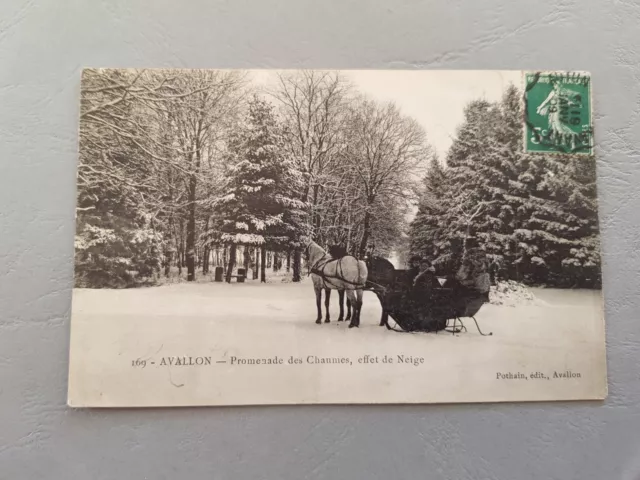 CPA / Carte postale ancienne - AVALLON - Promenade des Chaumes Effet de neige 89