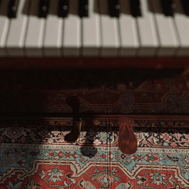 Cubierta de pedal de piano de franela con protección de borde de piano