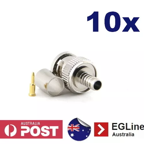 10x Pro BNC Crimp Plug for RG59 BNC RG59 connector -TOP Quality