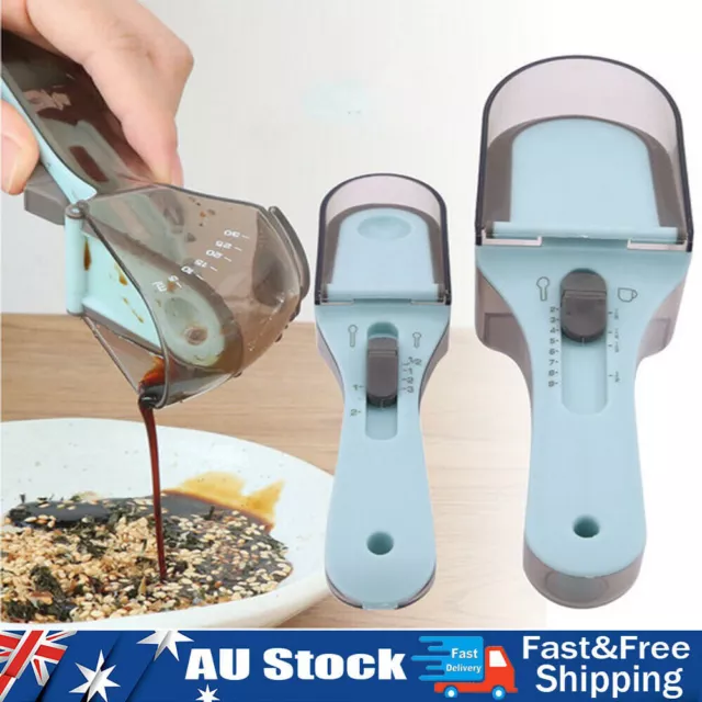 Measuring Cup Adjustable Spoon Kitchen Plastic Baking Seasoning Scoop with Scale