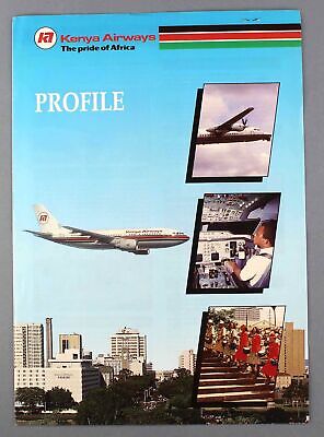 Kenya Airways Profile Vintage Airline Brochure Africa