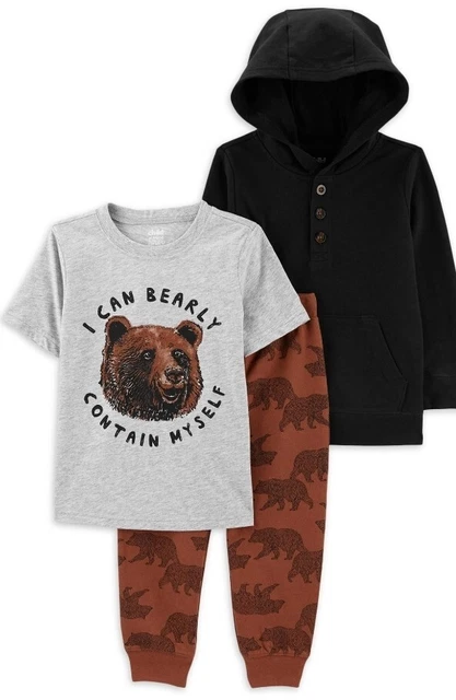 Boys Carters Child Of Mine 3 piece set outfit Bears 3T NWT