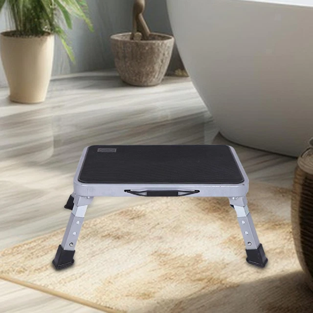 Marchepied Pliable HomeZone – Léger, Compact, Supporte 100 Kg, Avec Poignée, Pour Cuisine, Jardin, Salle De Bain