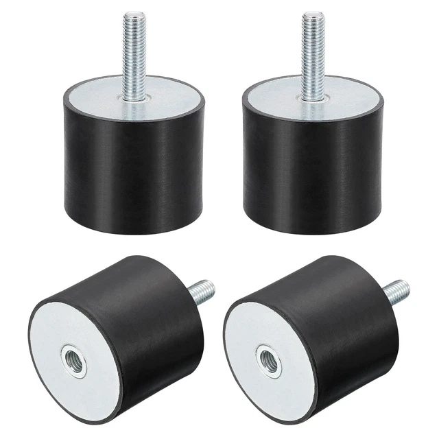 Supports Caoutchouc Anti-Vibration 4pcs M6 - Isolateur Choc D20mm X H30mm