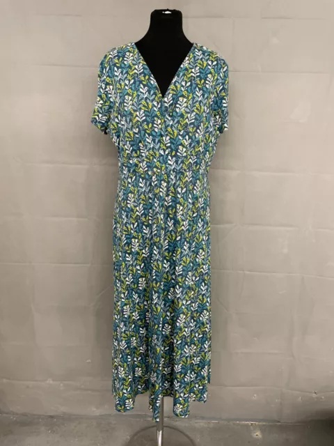 SEASALT Cornwall blue floral midi dress size 16