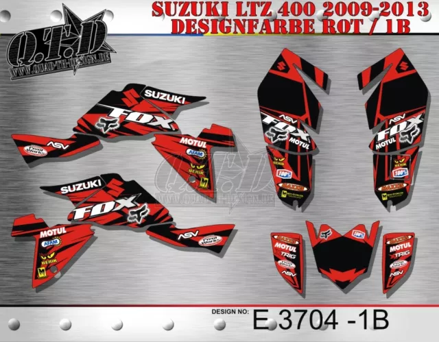 Motostyle Mx Dekor Kit Atv Suzuki Ltz 400 Ab 2009+ Graphic Kit Fox E3704 B