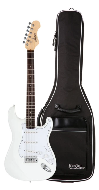 Shaman Element Serie STX-100W E-Gitarre Set ST Single Coil Tremolo Gigbag Weiß