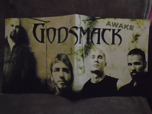 RARE PROMO Godsmack LP FLAT POSTER Awake rock 2000 Sully Erna Everclear Fuel !