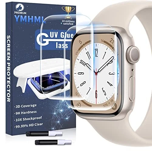 2 Pack Compatible Apple Watch Series 8/7 Screen Protector 41mm
