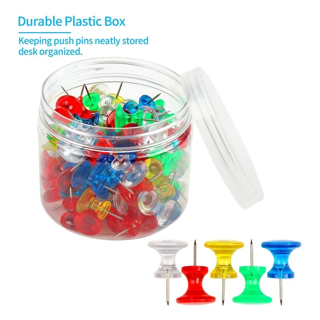 GIANT PUSH PINS 100-Pack Thumbtacks for Cork Board Bulletin Board ...