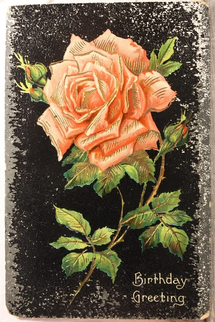 Greetings Birthday Postcard Old Vintage Card View Standard Souvenir Postal Post
