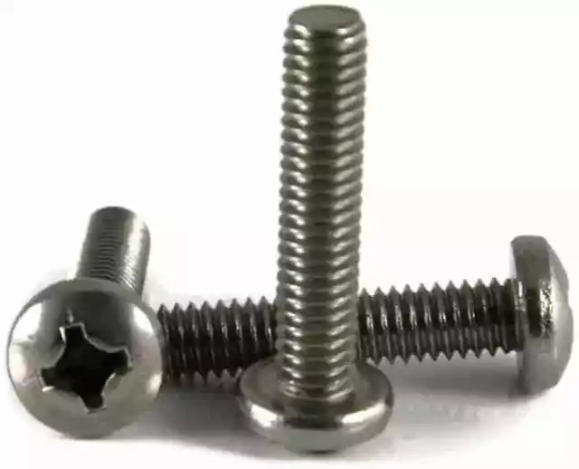 1/4-20 Machine Screws Phillips Pan Head Stainless Steel Bolts - QTY 25