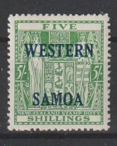 Western Samoa 1955 Soprastampato Fiscale 5 S. Vert 1 Val MNH Yvert 160A MF98