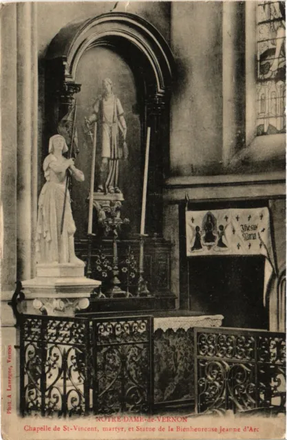 CPA AK N.D.-de-VERNON - Chapel of St-incent and Statue of the (656297)