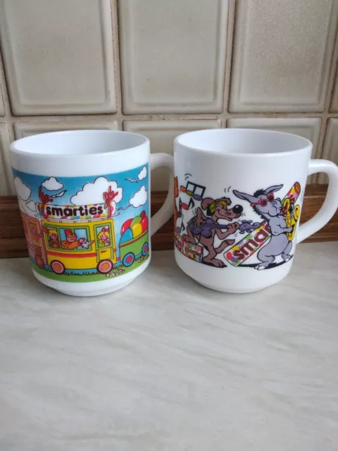 2x Smarties Kaffeetasse Sammeltassen Kaffeebecher Arcopal France