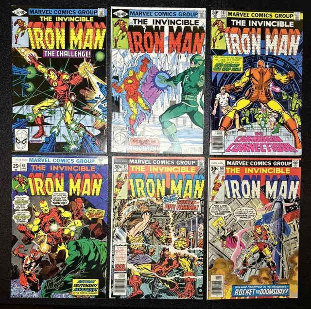 The Invincible Iron Man Nice 15 Issue Lot 1974-1981 Marvel Comics Bronze Age