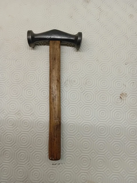 Ancien Marteau De Bourrelier/cordonnier – XIXème – Acier Et Bois, 286g – Outil Métier