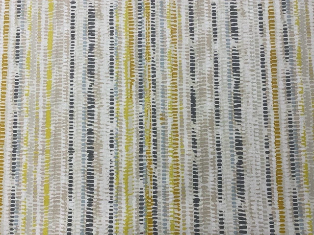 Coalville Code Streifen ockergrau Baumwollvorhang/Handwerk/Blindstoff 3