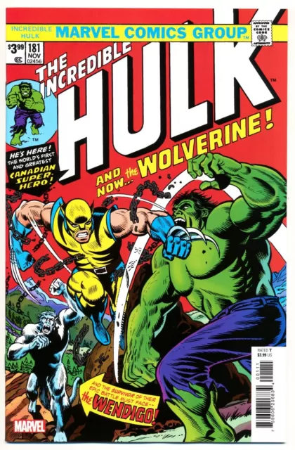 INCREDIBLE HULK #181 NM, Facsimile Edition, Marvel Comics 2023