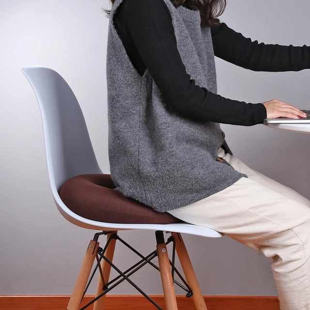 Hip Support Medical Hemorrhoid Seat Pad Inflatable Anti Bedsore (Coffee)
