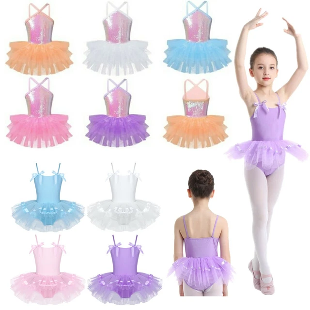 Paillettes Regno Unito Ragazze Balletto Abito Danza Leotard Tutù Gonna Festa Sala da Ballo Abbigliamento Danza