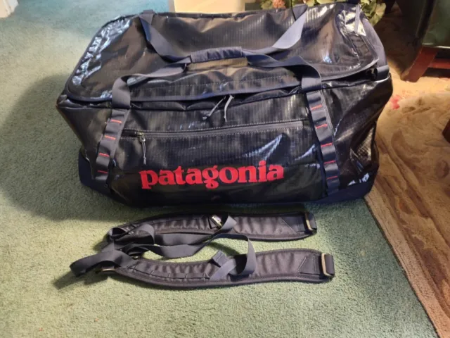 Patagonia Black Hole Duffel Bag 100L Luggage Travel - Navy Red Accents- Unused