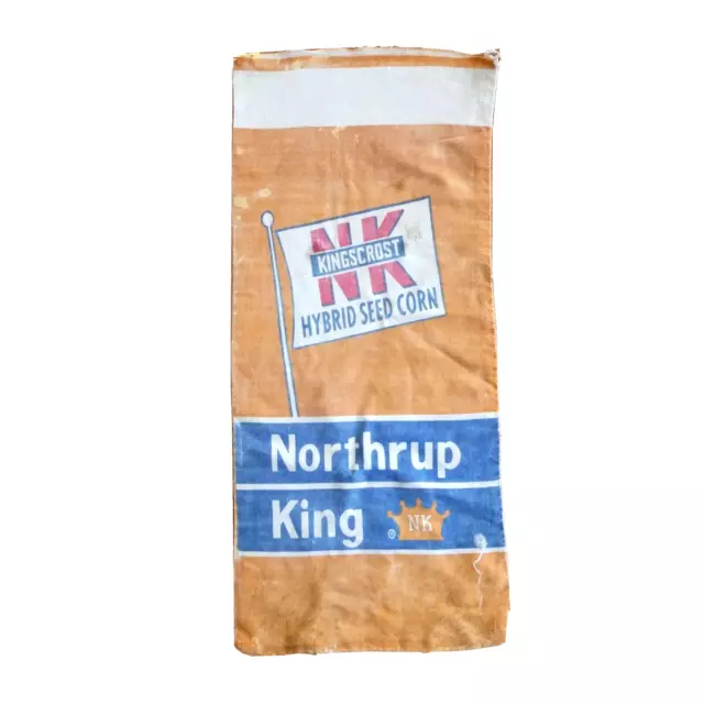 Northrup King Kingscrost Hybrid Seed Corn Feed Sack 13x31 Inch Vintage