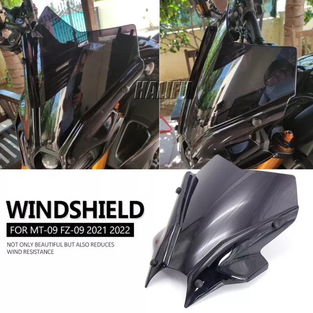 Sport Windshield Visor For YAMAHA MT-09 FZ-09 2021- Motorcycle New Wind Screen