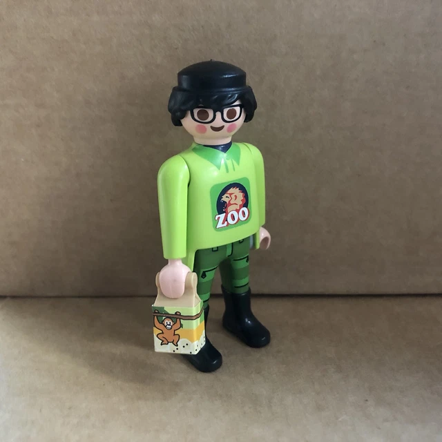 PLAYMOBIL ZOO KEEPER Man & Monkey Feed, Wildlife People Bambole Casa
