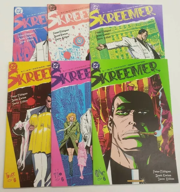 Skreemer #1-6 Complete Set ~ Vf-Nm 1989 Dc Comics ~ Brett Ewins Art