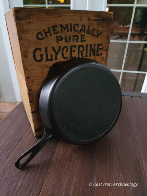 Griswold Victor #9 Cast Iron Skillet Fully Marked Restored