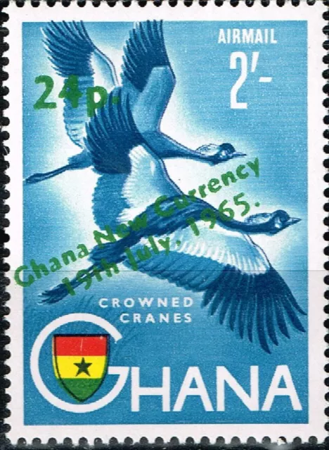 Ghana Fauna Birds Crowned Cranes stamp 1965 MNH