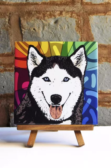 Husky Ceramic Coaster Tile