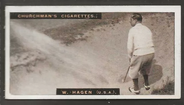 Churchman-Famous Golfers Golf 1927 (Std Size)-#14- Walter Hagen