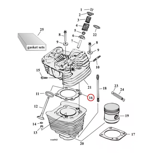 Cometic Zyl Kopf Gasket .060 Zoll Mls For Harley-Davidson