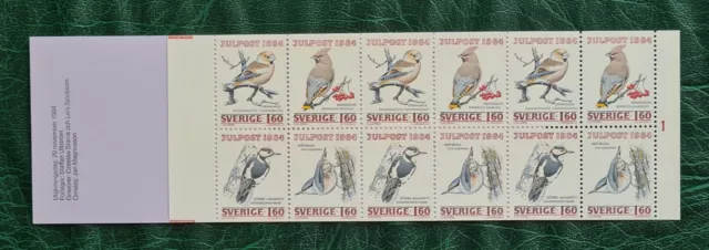 Sweden Sverige 1984 Xf Mnh Booklet Birds Julpost