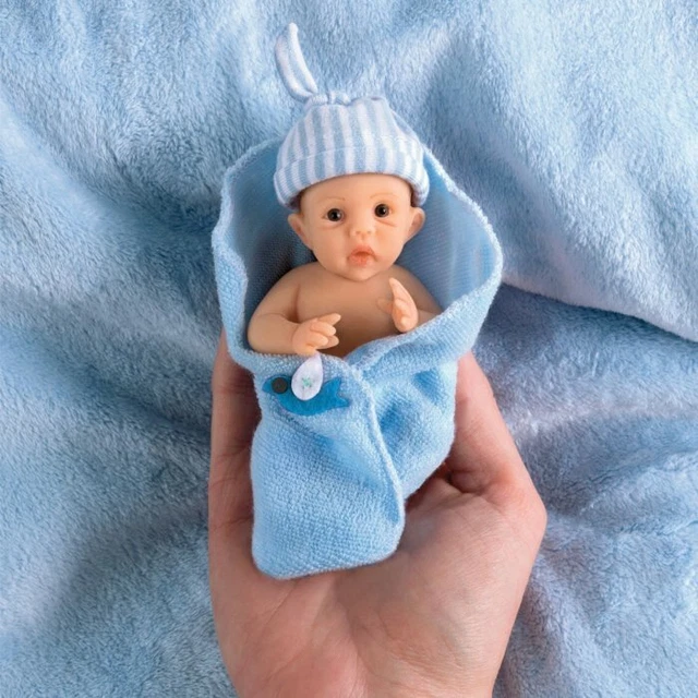 Ashton Drake Bundle of Happiness Lifelike Miniature Baby Doll by Sherry Rawn 4"