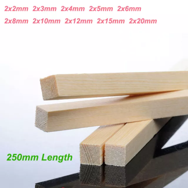 Balsa Wood Strips, Sticks (Square) 3MM, 5MM, 8MM, 10MM & 12MM
