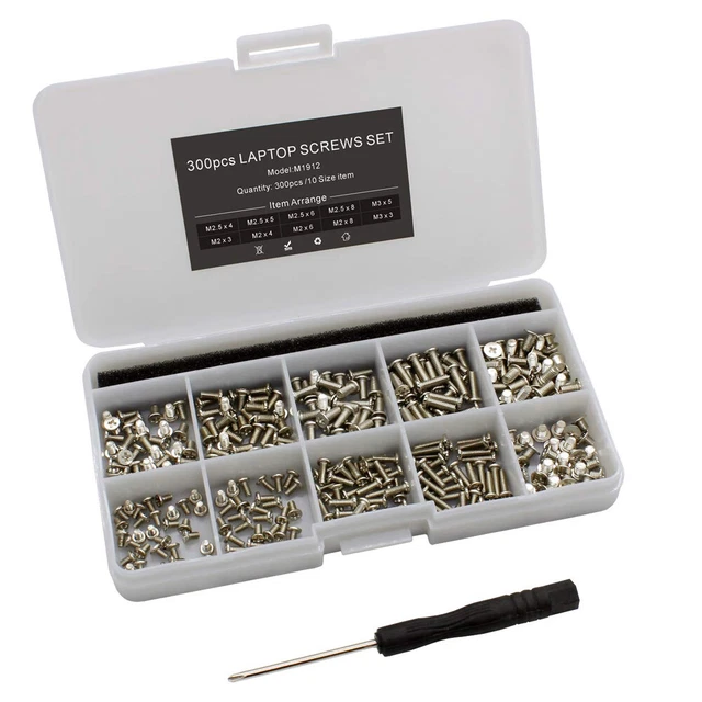 300pz DIN916 Acciaio inox Kit di viti a brugola a testa esagonale M2,5 M3 M4 etc