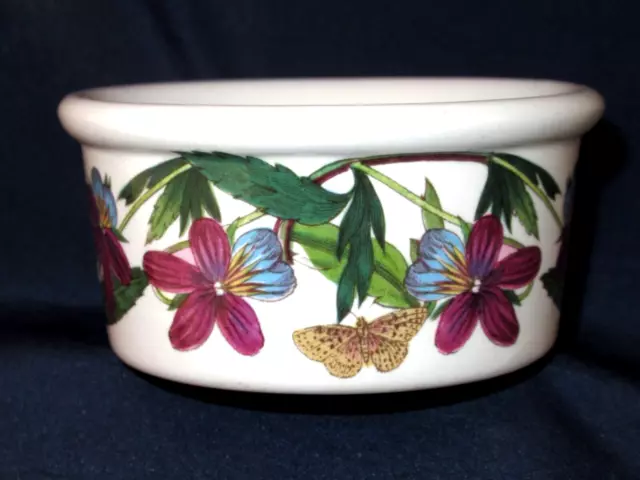 Vintage Portmeirion Small Ramekin Bowl Pot Violets Butterflies Botanic Garden