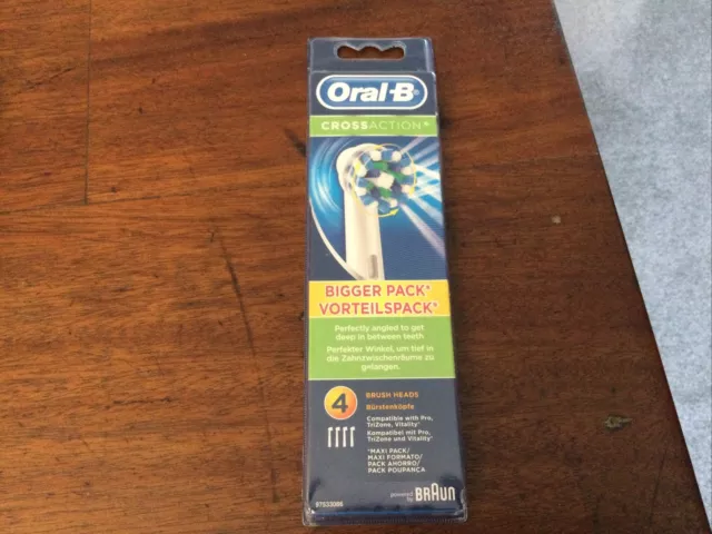Braun Oral-B CROSSACTION Teste spazzolino elettrico di ricambio - Confezione da 4 sigillate