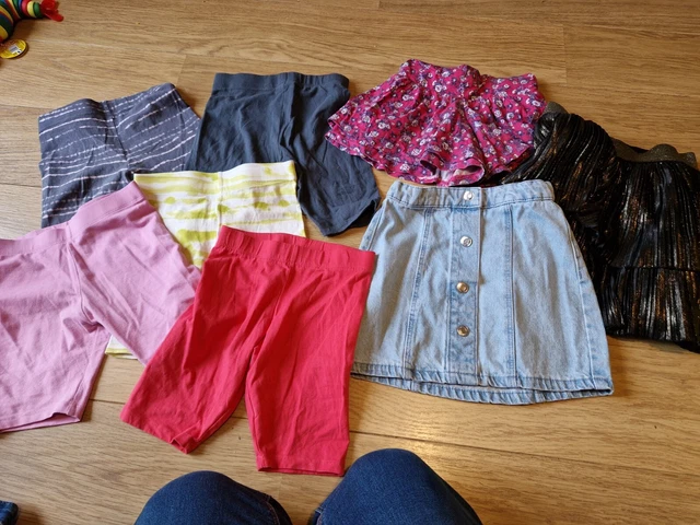 pacchetto vestiti ragazze età 6-7 anni top sboot abiti pantaloncini 3