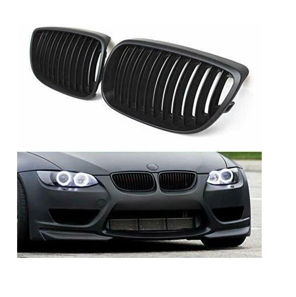 Calandre Haricot Grille Noir Mat Pour BMW Série 3 E46 - Berline, Touring, Compact