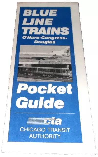 February 1994 Chicago Cta Blue Line O'hare Airport Pocket Guide