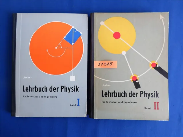 Lehrbuch der Physik Bd. 1 & 2 1961 - Helmut Lindner VEB Fachbuchverlag Leipzig