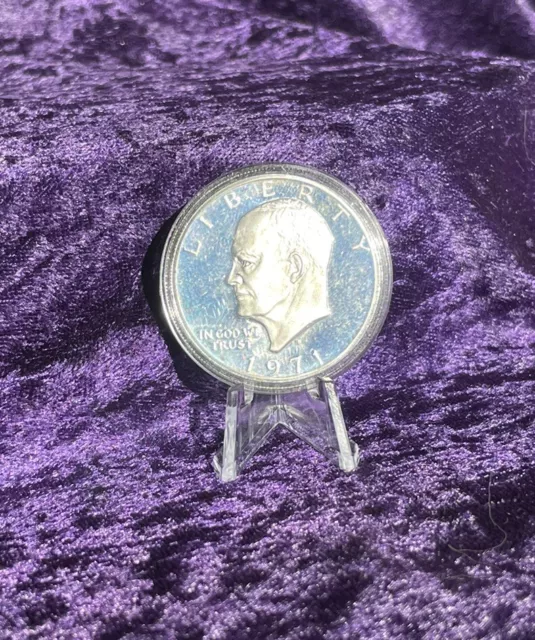 1971-S Eisenhower Dollar 40% Silver - Gem Proof. In Capsule.