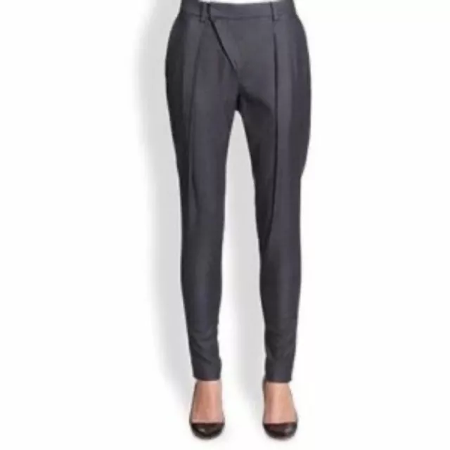 Helmut Lang Gray Noa Tapered Pleated Pants (Size: 2)