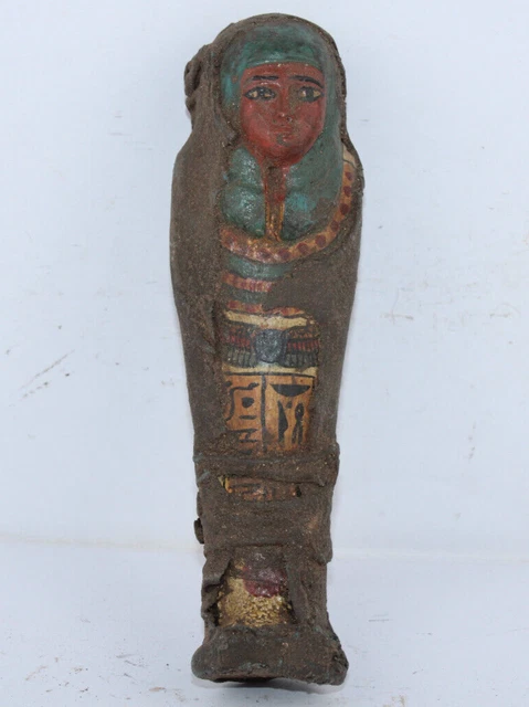 RARO ANTIGUO EGIPCIO ANTIGUO Madera Royal Mummifid Ushabti After Life Servant